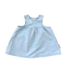 Load image into Gallery viewer, Vintage Blue Fleece Pinafore Dress 18M
