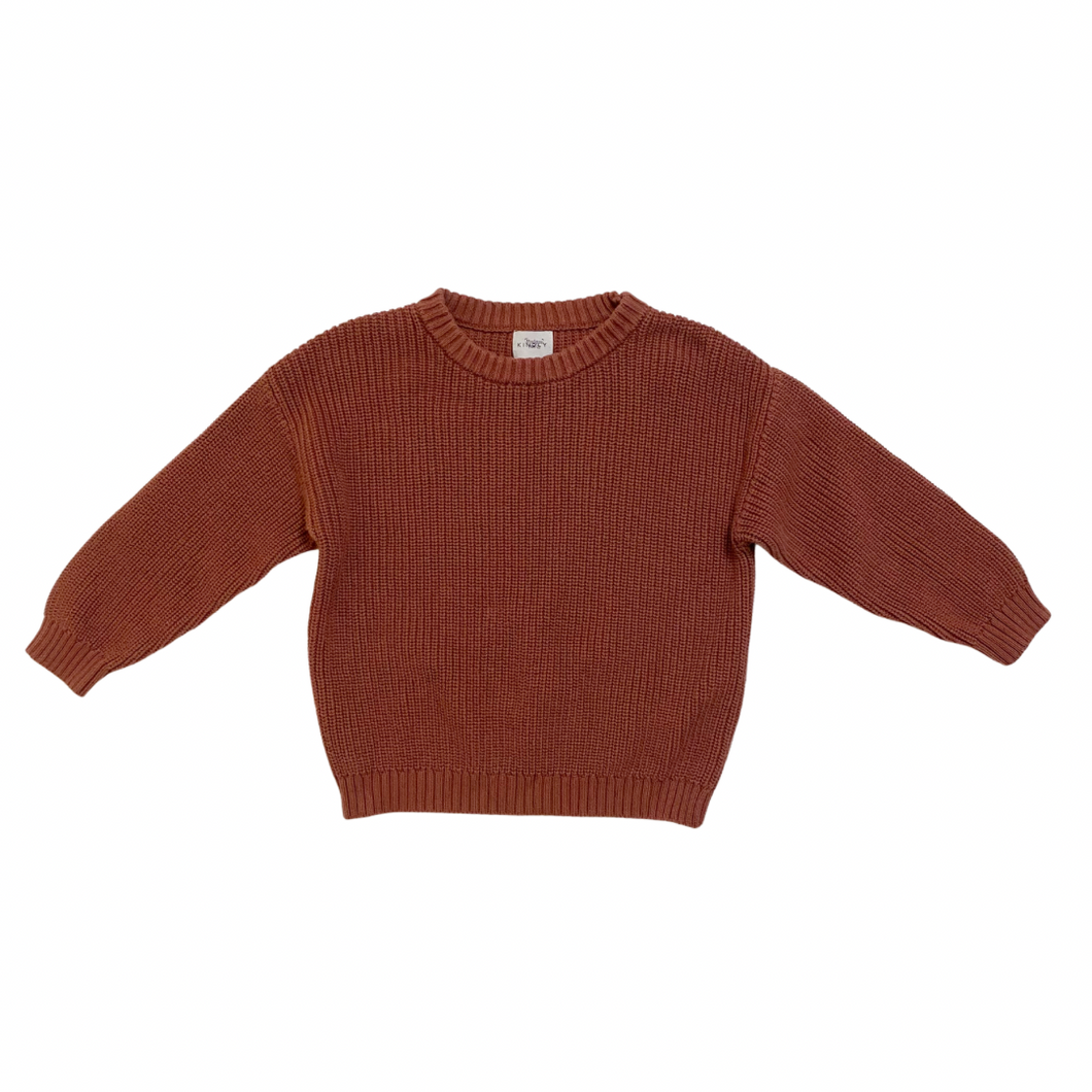 Kindly Clay Knit Pullover Sweater 5/6Y