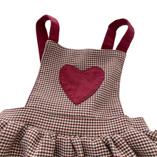 Load image into Gallery viewer, Plaid Heart Pinafore Dress 4/5T
