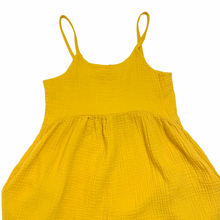 Load image into Gallery viewer, Yellow Crinkle Gauze Romper 8/10Y
