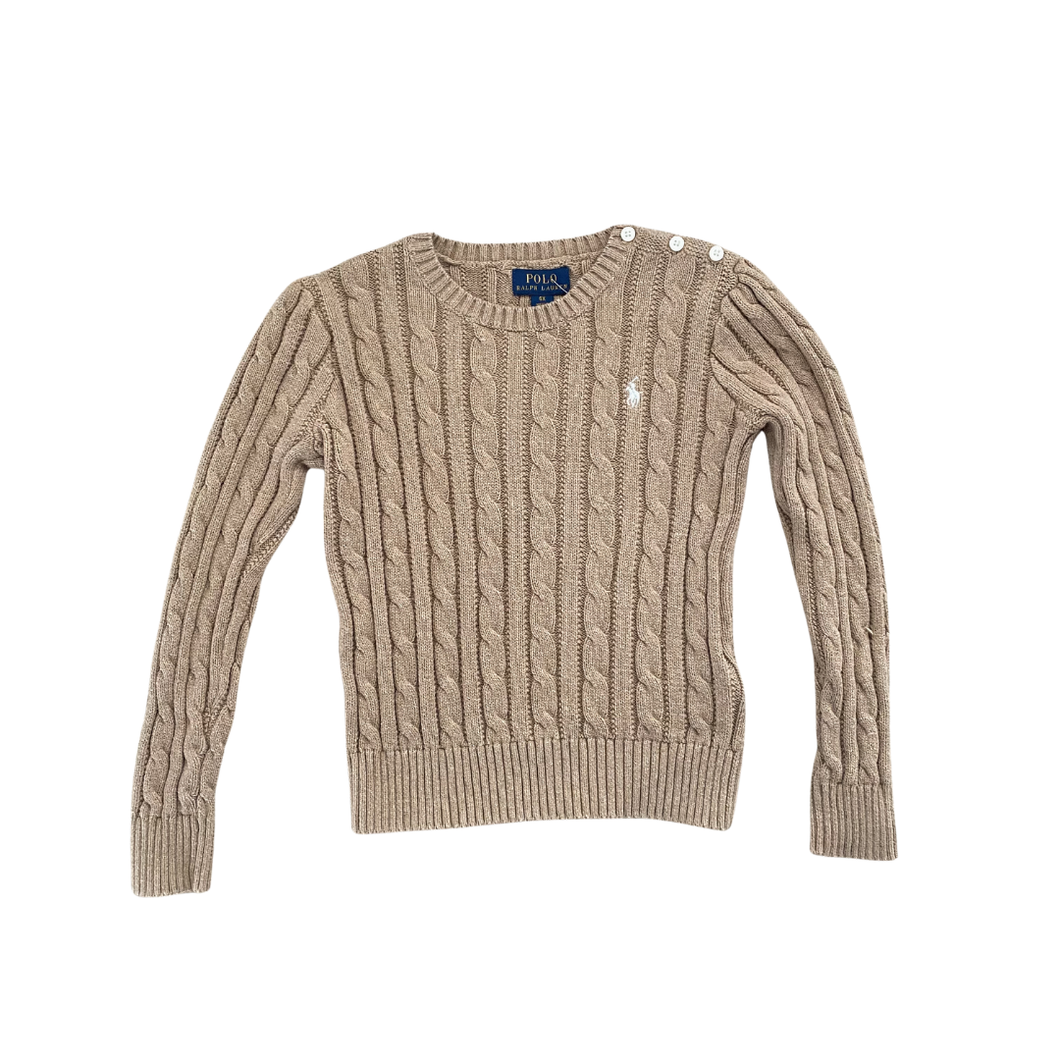 RL Fitted Cable Knit Sweater 5/6Y