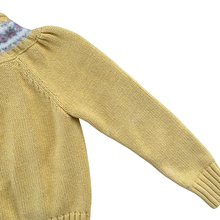 Load image into Gallery viewer, Yellow Fair Isle Cardigan 4/5T
