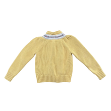 Load image into Gallery viewer, Yellow Fair Isle Cardigan 4/5T
