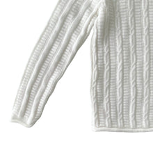 Load image into Gallery viewer, Vintage White Cable Knit Sweater 8/10Y
