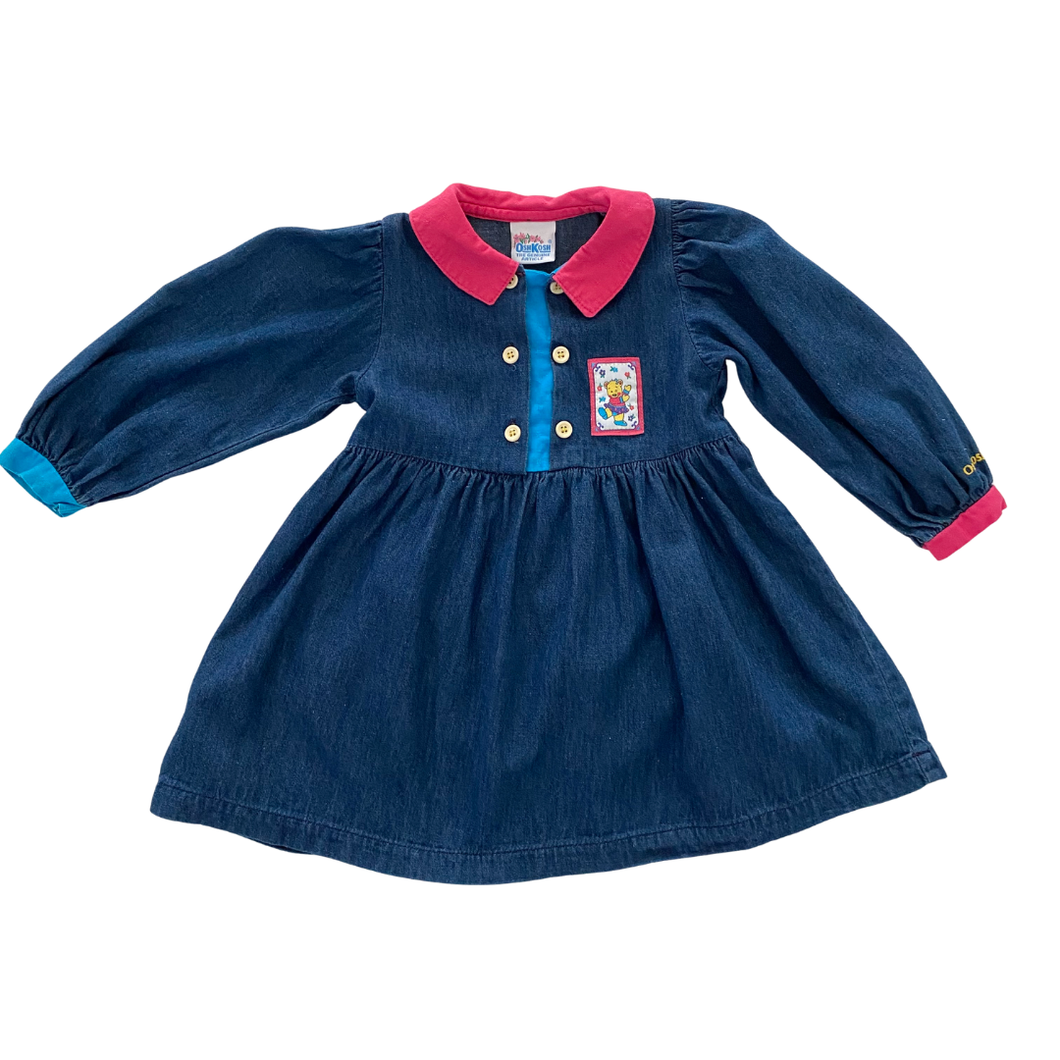 Vintage Oshkosh Chambray Dress 2T