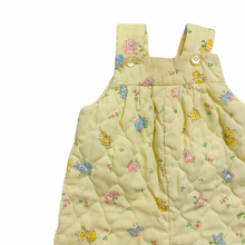 Load image into Gallery viewer, Quilted Yellow Overalls 6M
