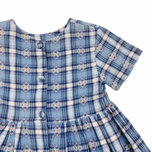 Load image into Gallery viewer, Vintage Plaid Embroidered Dress 💙💙 3/4T
