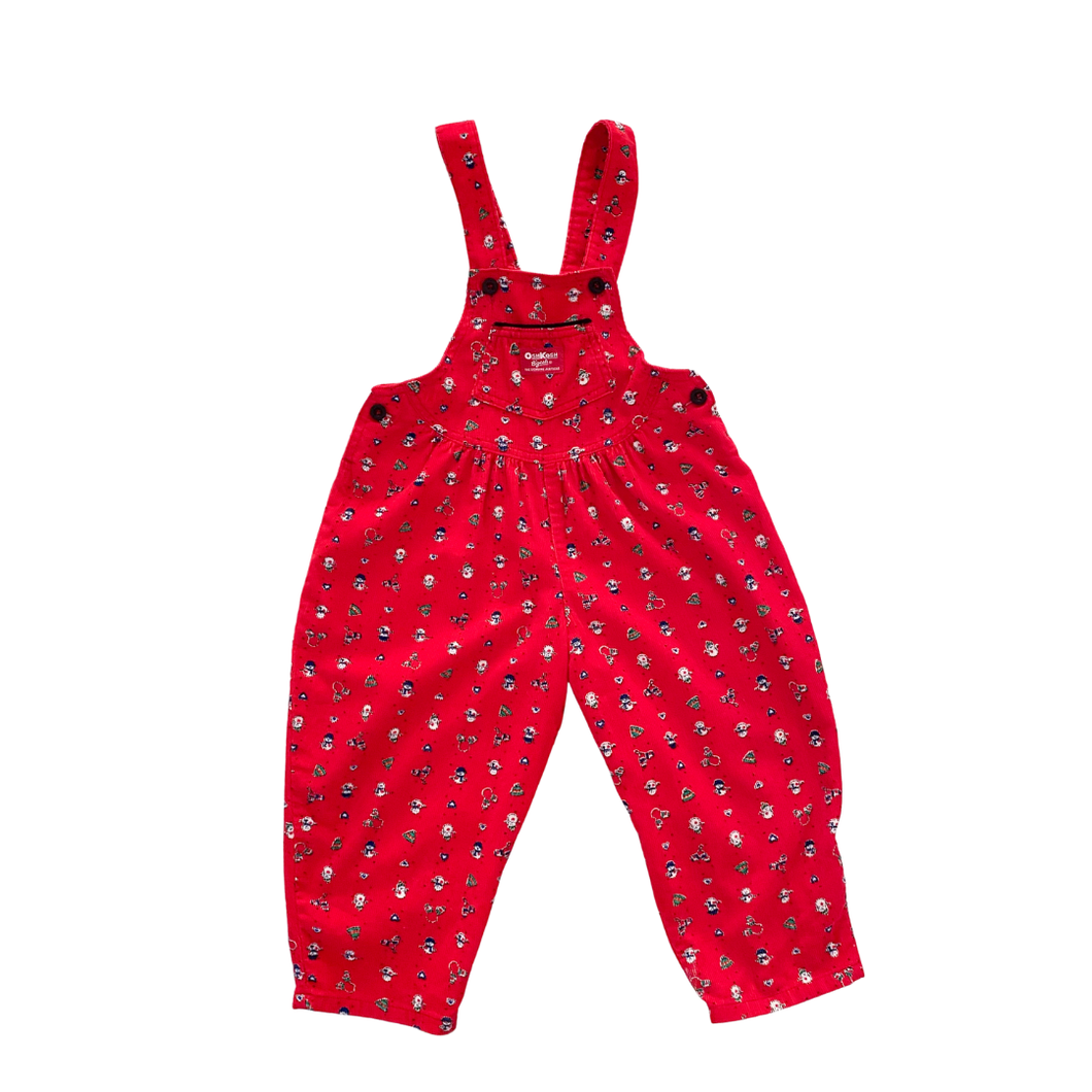 Vintage Oshkosh Snowman Bubble Overalls 3/4T