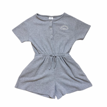 Load image into Gallery viewer, Gray Waffle Short Sleeve Romper 8/9Y
