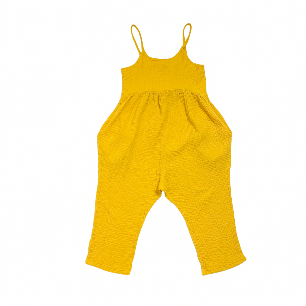 Yellow Crinkle Gauze Romper 8/10Y