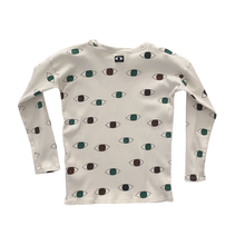 Load image into Gallery viewer, Ribbed Eye Print L/S Top 9/10Y
