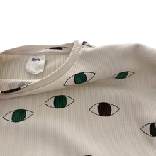 Load image into Gallery viewer, Ribbed Eye Print L/S Top 9/10Y
