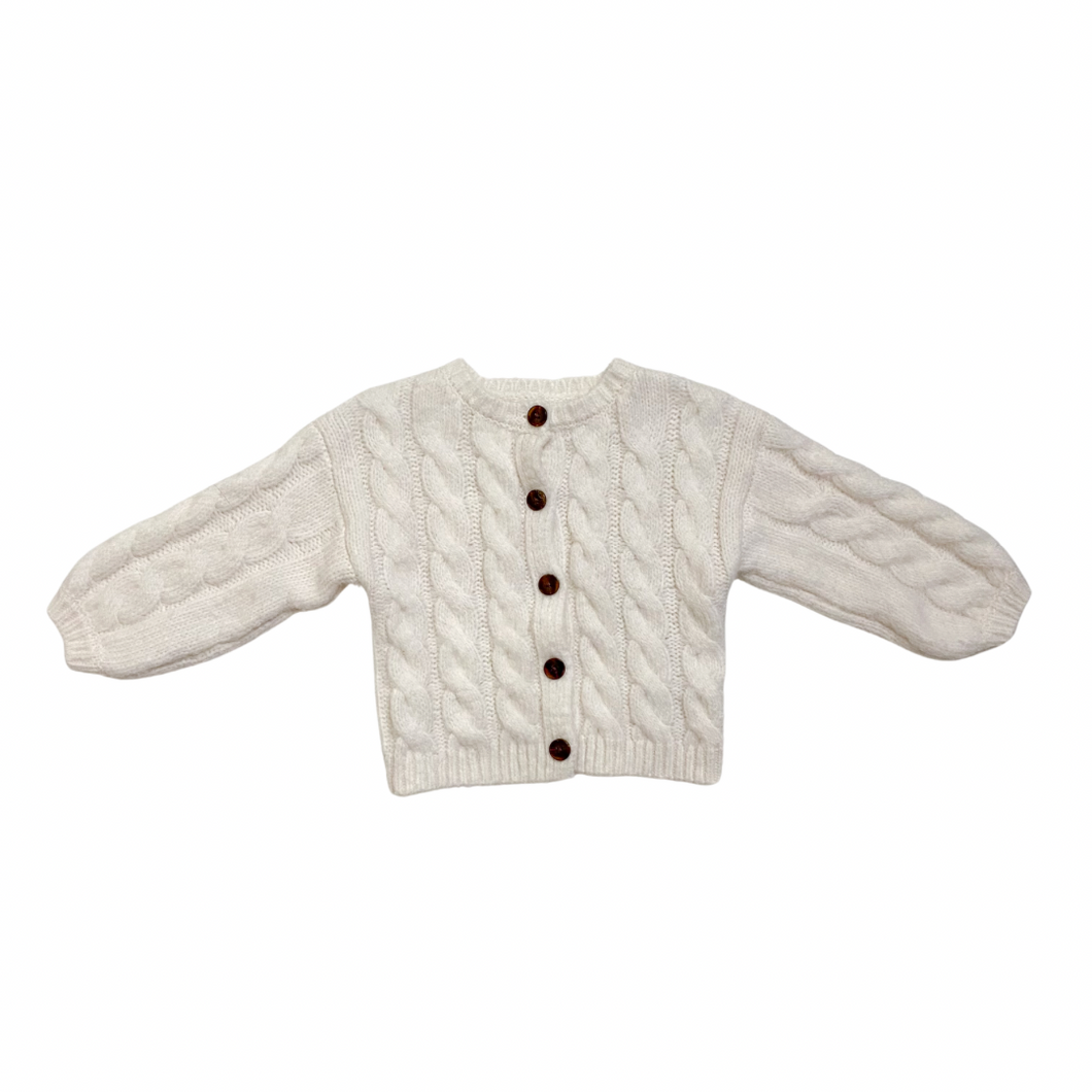 Cable Knit Cardigan 3/4T