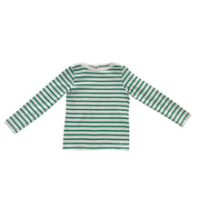 Load image into Gallery viewer, Green Stripe Petit Bateau L/S Tee 8Y
