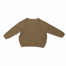 Load image into Gallery viewer, Taupe Boxy Oversized Knit Sweater 5/6Y
