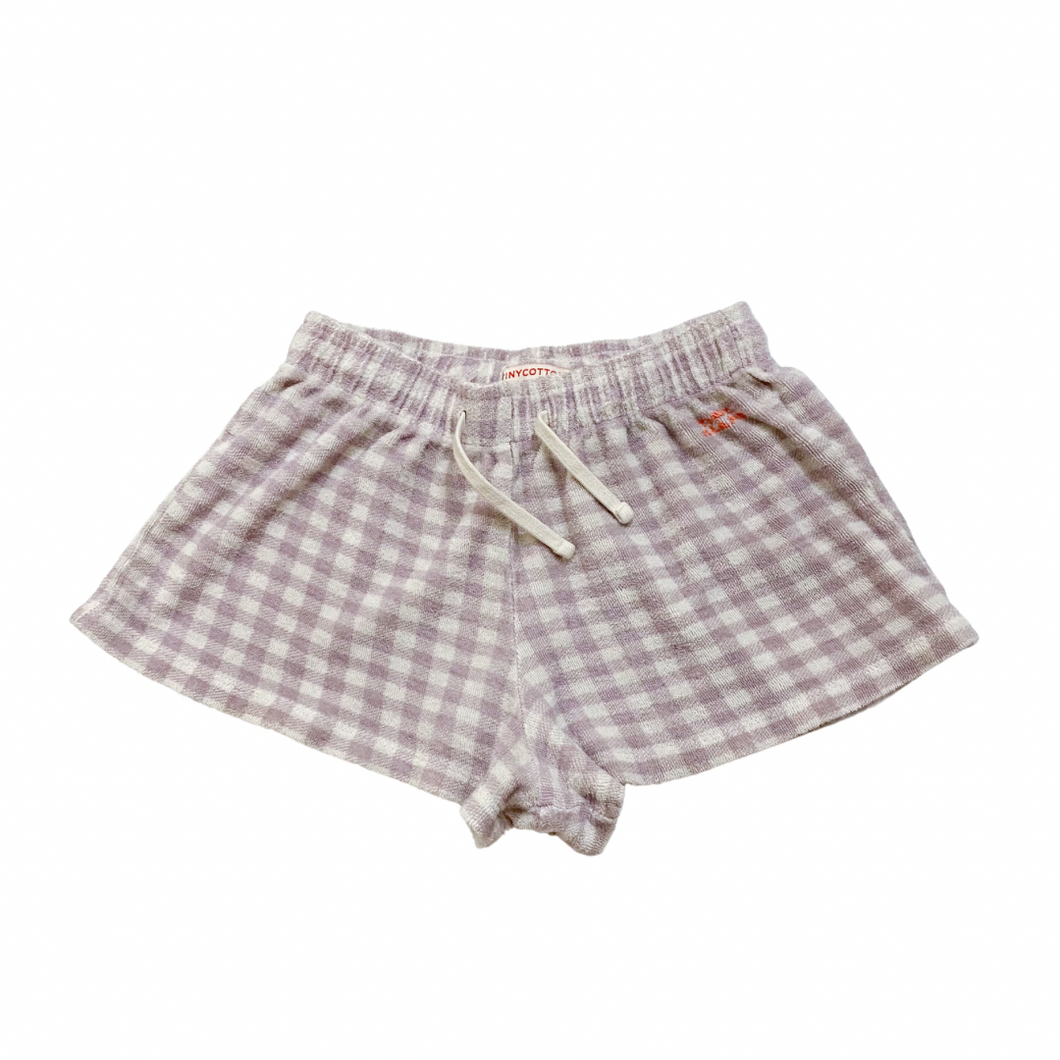 Tiny Cottons Terry Vichy Shorts 6/8Y