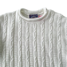 Load image into Gallery viewer, Vintage White Cable Knit Sweater 8/10Y
