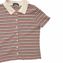 Load image into Gallery viewer, Brandy Melville Striped Collar Tee 10Y
