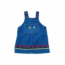 Load image into Gallery viewer, Vintage Denim Overall Dress 2T
