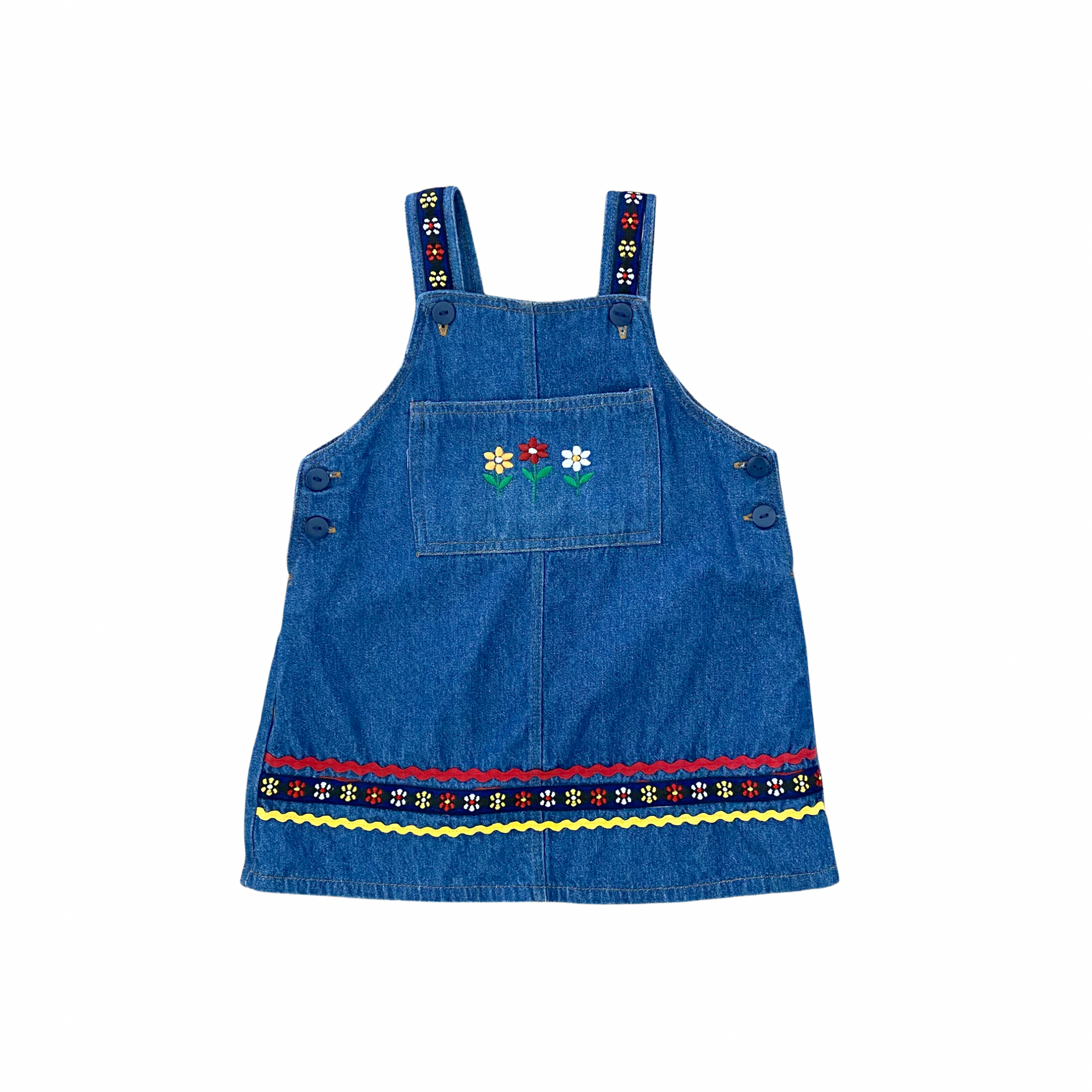 Vintage Denim Overall Dress 2T Bon Kid Vintage Denim Overall Dress 2T Bon Kid