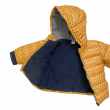 Load image into Gallery viewer, Yellow Quilted Star Puffer Jacket 2/3T
