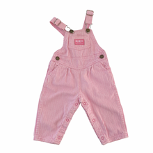 Load image into Gallery viewer, Vintage Oshkosh Pink Railroad Stripe Overalls 18M
