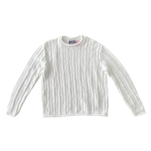 Load image into Gallery viewer, Vintage White Cable Knit Sweater 8/10Y
