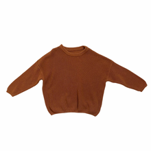 Load image into Gallery viewer, Terracotta Boxy Oversized Knit Sweater 5/6Y
