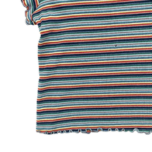 Load image into Gallery viewer, Striped Lettuce Hem Tee 8Y
