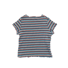 Load image into Gallery viewer, Striped Lettuce Hem Tee 8Y
