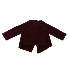 Load image into Gallery viewer, Burgundy Boucle Cardigan 24M
