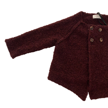 Load image into Gallery viewer, Burgundy Boucle Cardigan 24M
