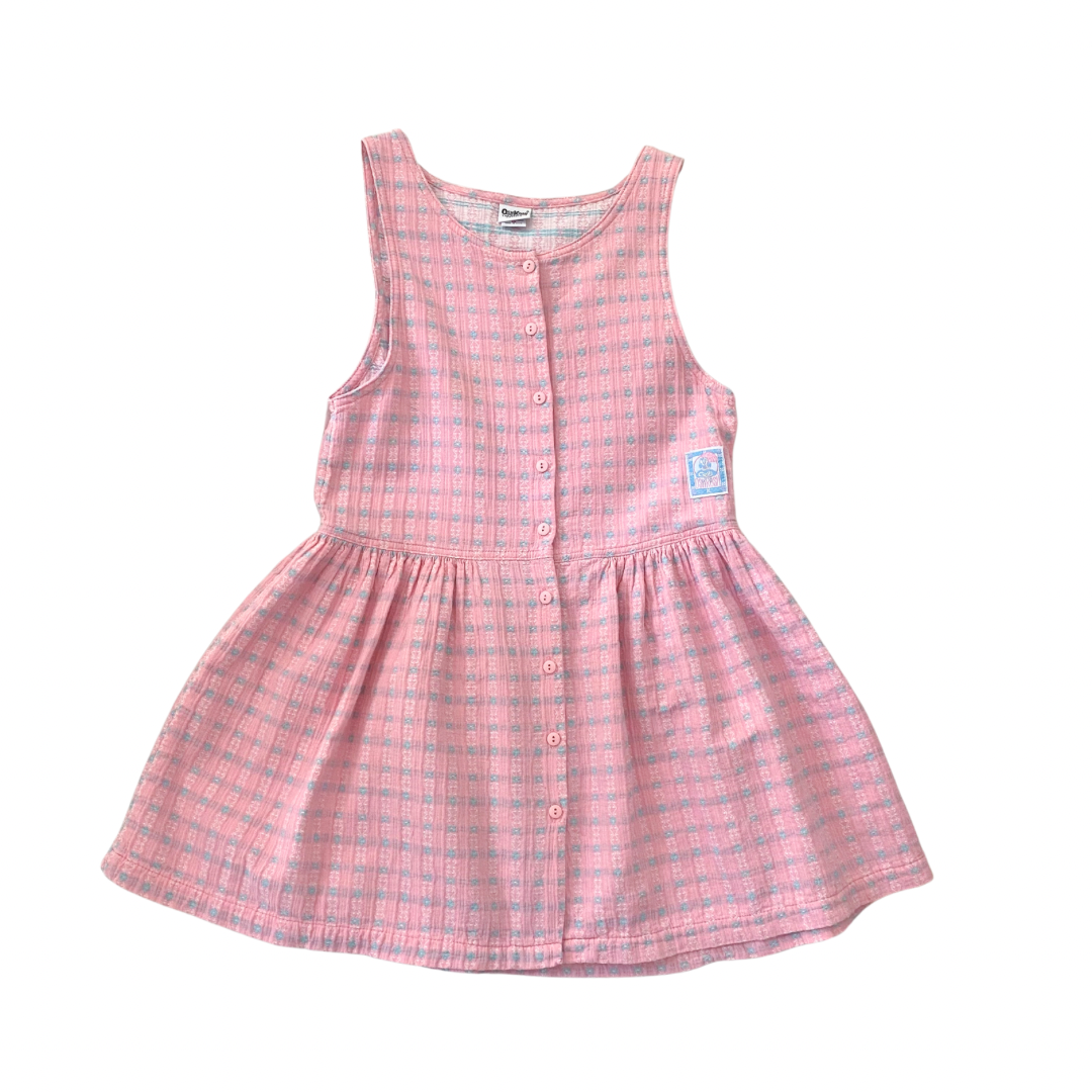 oshkosh pink dress Vtg 90's Oshkosh B'gosh Dress Girls Size 4T Hot Pink Corduroy Floral Eyelet Lace