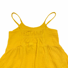 Load image into Gallery viewer, Yellow Crinkle Gauze Romper 8/10Y
