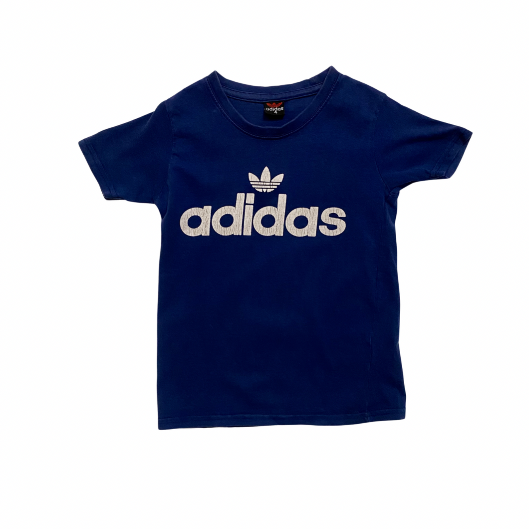 Vintage Navy Adidas Tee 3/4T