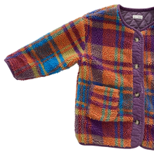 Load image into Gallery viewer, Plaid Sherpa Jacket 8/10Y
