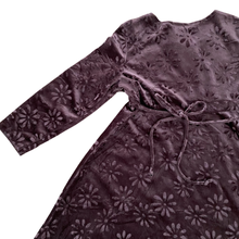 Load image into Gallery viewer, Vintage Brown Velvet Floral Dress 8/10Y

