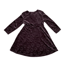 Load image into Gallery viewer, Vintage Brown Velvet Floral Dress 8/10Y

