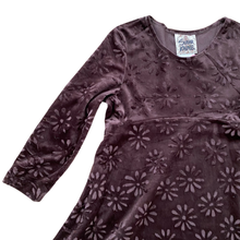 Load image into Gallery viewer, Vintage Brown Velvet Floral Dress 8/10Y

