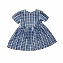 Load image into Gallery viewer, Vintage Plaid Embroidered Dress 💙💙 3/4T
