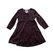 Load image into Gallery viewer, Vintage Brown Velvet Floral Dress 8/10Y
