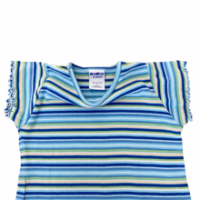 Load image into Gallery viewer, Vintage Oshkosh Striped Lettuce Hem Tee 6Y
