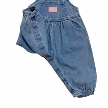 Load image into Gallery viewer, Vintage Light Denim Bubble Overalls 12M
