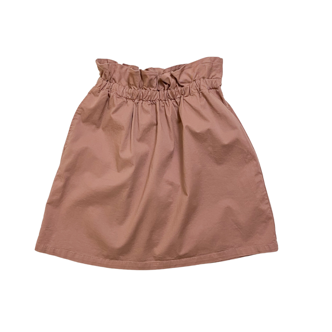 Dusty Rose Paperbag Waist Skirt 9/10Y
