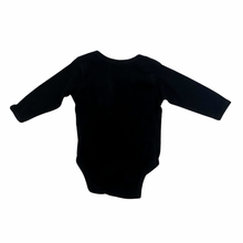 Load image into Gallery viewer, Black Graphic L/S Onesie 18M
