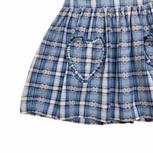 Load image into Gallery viewer, Vintage Plaid Embroidered Dress 💙💙 3/4T
