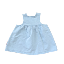 Load image into Gallery viewer, Vintage Blue Fleece Pinafore Dress 18M
