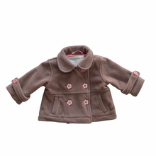 Load image into Gallery viewer, Brown Fleece Peacoat 6M
