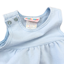 Load image into Gallery viewer, Vintage Blue Fleece Pinafore Dress 18M
