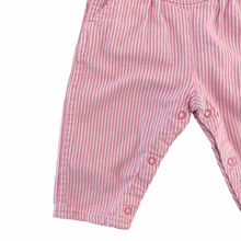 Load image into Gallery viewer, Vintage Oshkosh Pink Railroad Stripe Overalls 18M
